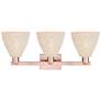 2_Natural Ballston Dome 26"W 3 Light Copper Bath Light With Fiber Shade more views