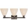 2_Natural Ballston Dome 26"W 3-Lt Oil Rubbed Bronze Bath-Lt w/ Fiber Shade more views