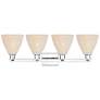 2_Natural Ballston Dome 36"W 4 Light Chrome Bath Light With Fiber Shade more views