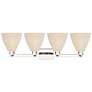2_Natural Ballston Dome 36"W 4 Light Nickel Bath Light w/ Fiber Shade more views