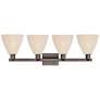2_Natural Ballston Dome 36"W 4-Lt Oil Rubbed Bronze Bath-Lt w/ Fiber Shade more views