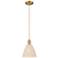 Natural Ballston Dome 8"W Brass Cord Mini Pendant w/ Fiber Shade