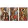 Natural Beauty 1, 2 & 3 Mixed Media Iron Hand Painted Dimensional Wall Art