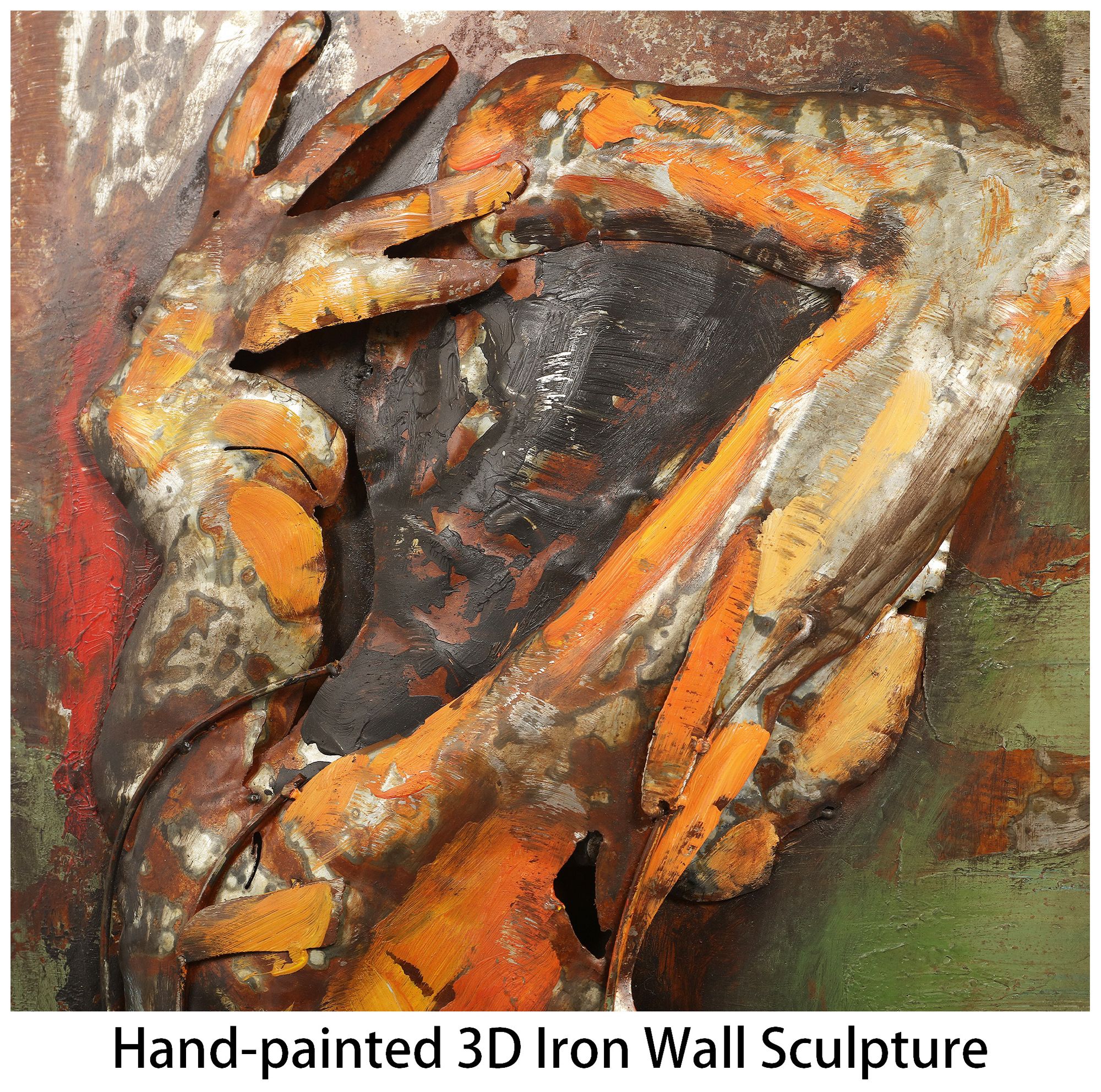 Natural Beauty 1, 2 & 3 Mixed Media Iron Hand Painted Dimensional Wall Art