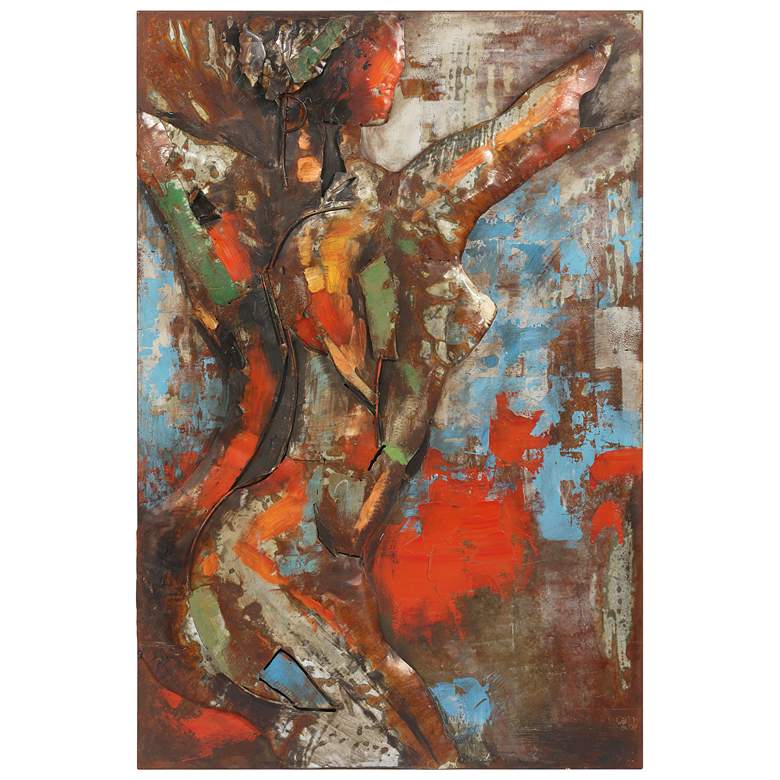 Image 1 Natural Beauty II" Mixed Media Iron Hand Painted Dimensional Wall Art