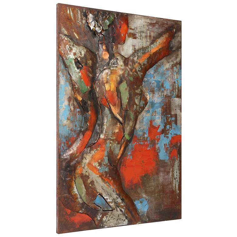 Image 2 Natural Beauty II" Mixed Media Iron Hand Painted Dimensional Wall Art more views