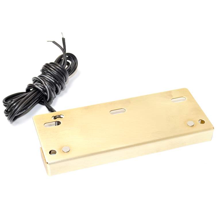 Image 1 Natural Brass 3 3/4" Wide LED Landscape Ledge and Rail Light