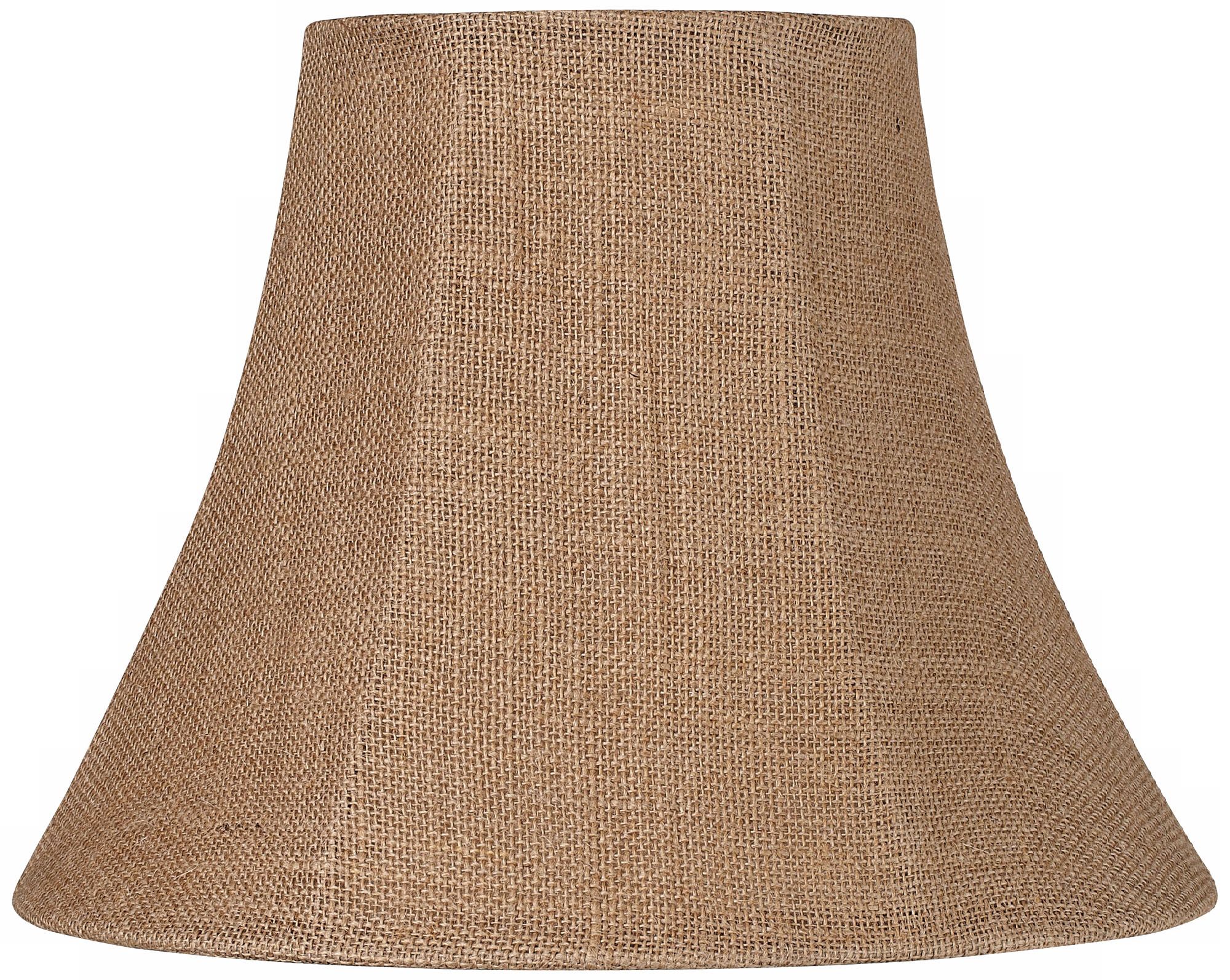 burlap bell lamp shades