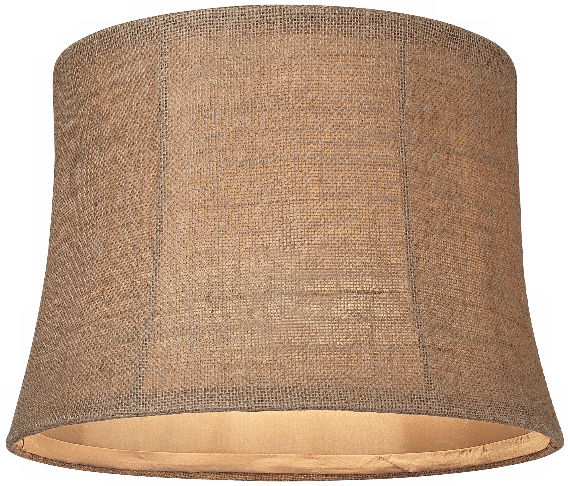 burlap drum lampshade