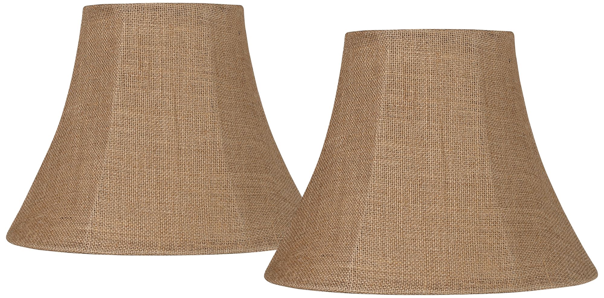 burlap bell lamp shades