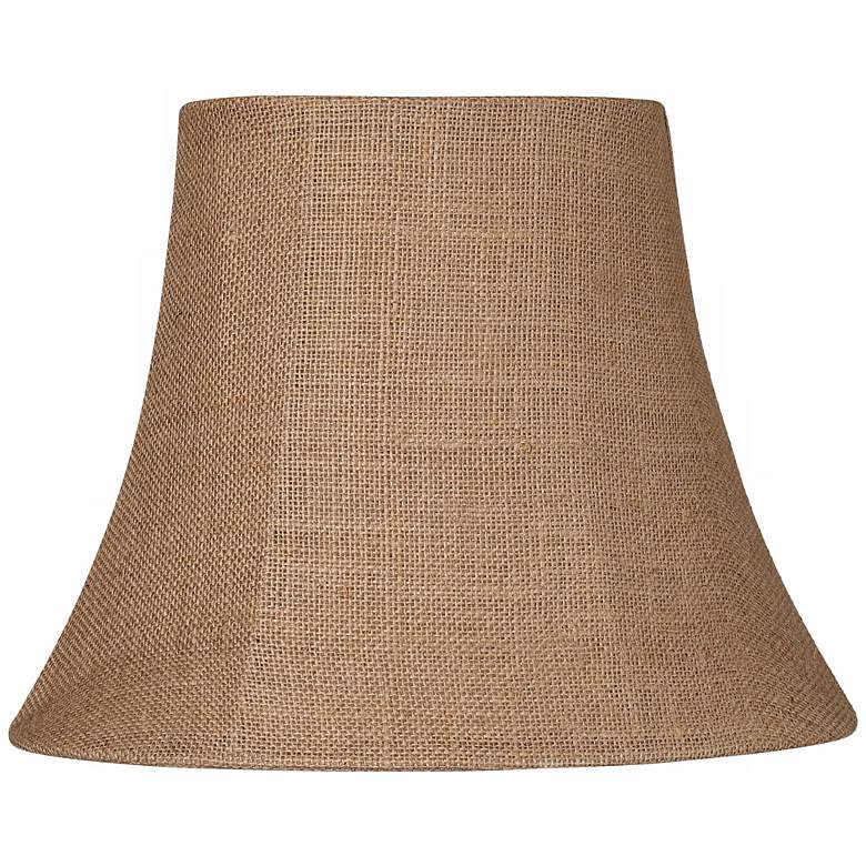 Image 1 Natural Burlap Small Oval Lamp Shade 6/8x11/14x11 (Spider)
