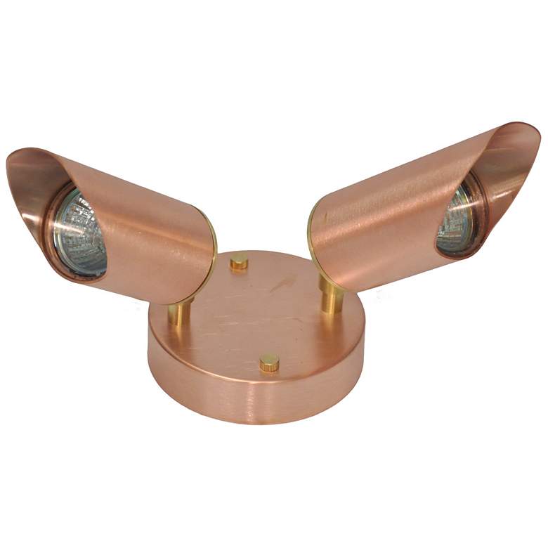 Image 1 Natural Copper 2 1/4 inchW 2-Light LED Wall Mounted Spot Light