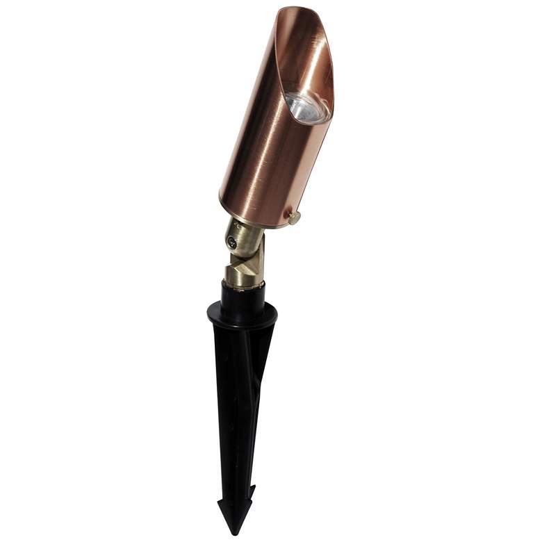 Image 1 Natural Copper 8" High LED Landscape Spot Light