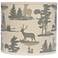 Natural Deer and Pines Drum Lamp Shade 12x12x10 (Spider)