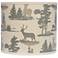 Natural Deer and Pines Drum Lamp Shade 14x14x11 (Spider)
