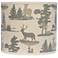 Natural Deer and Pines Drum Lamp Shade 16x16x13 (Spider)