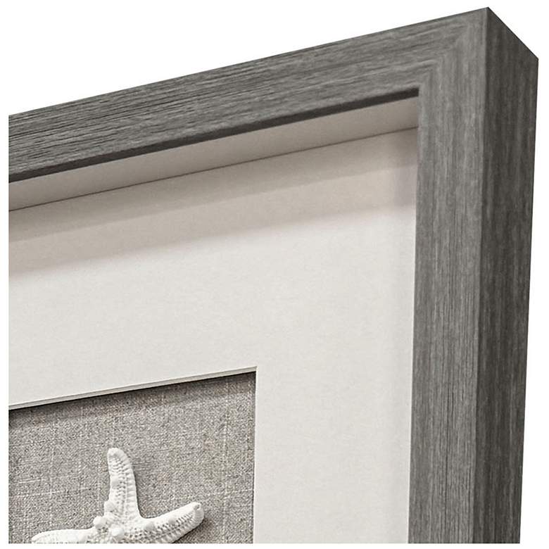 Image 3 Natural Elements 14"W x 18"H Coastal Framed Art Set of 4 more views