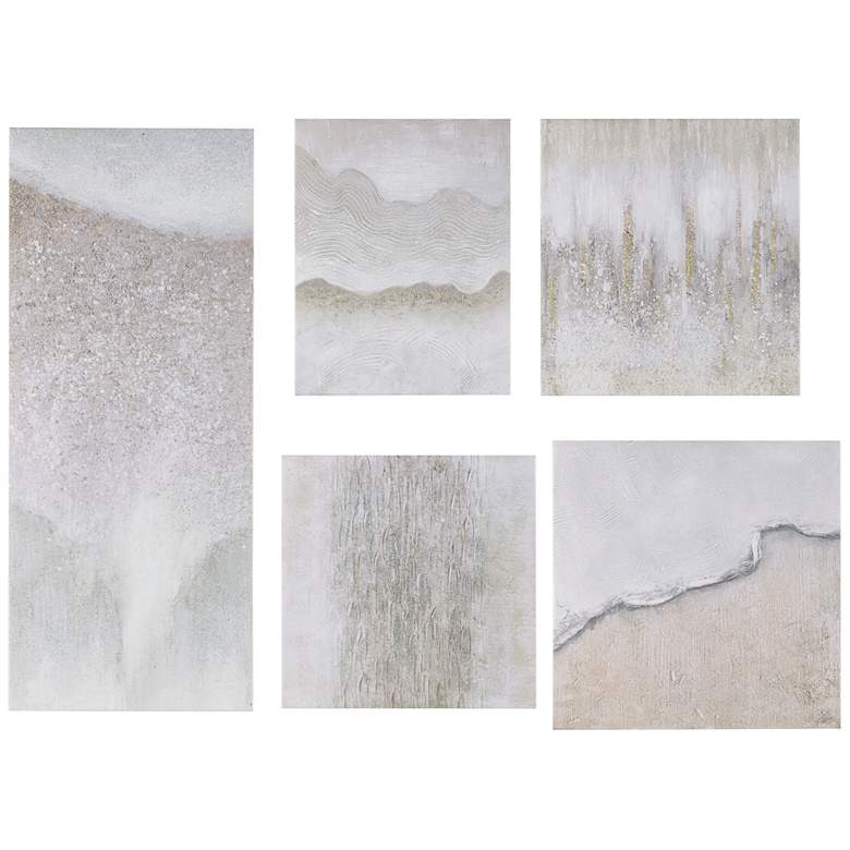Image 2 Natural Essence 37" High Canvas 5-Piece Wall Art Set