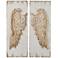 Natural Feather Wing 42 1/4" High 2-Piece Wall Art Set