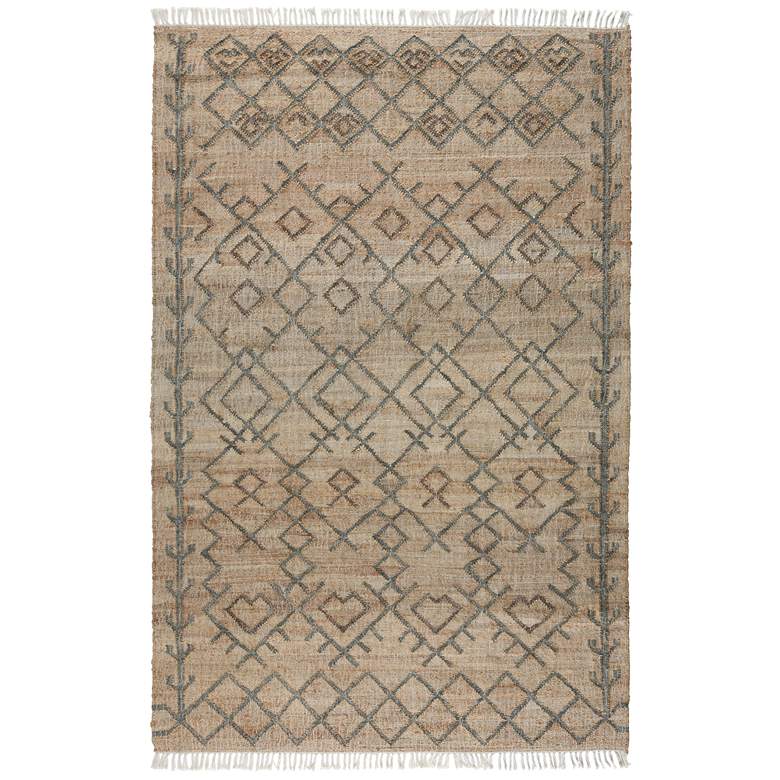 Image 2 Natural Fiber Accona 5'x8' Natural and Sage Indoor Area Rug