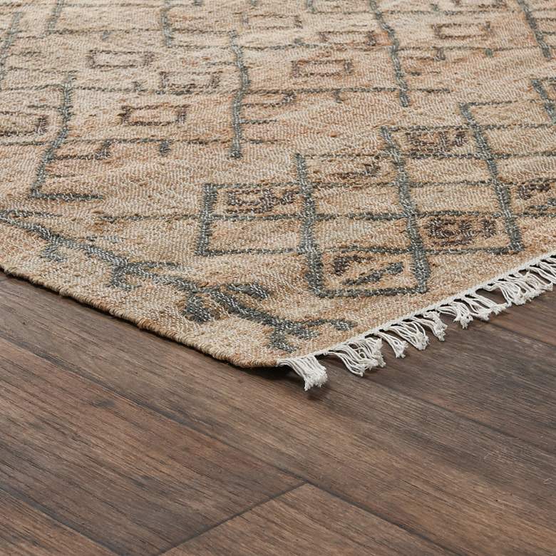 Image 4 Natural Fiber Accona 5'x8' Natural and Sage Indoor Area Rug more views