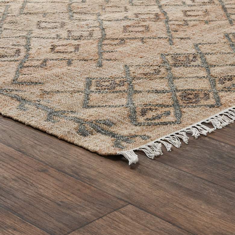 Image 4 Natural Fiber Accona 5&#39;x8&#39; Natural and Sage Indoor Area Rug more views