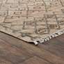 Natural Fiber Accona 5&#39;x8&#39; Natural and Sage Indoor Area Rug in scene