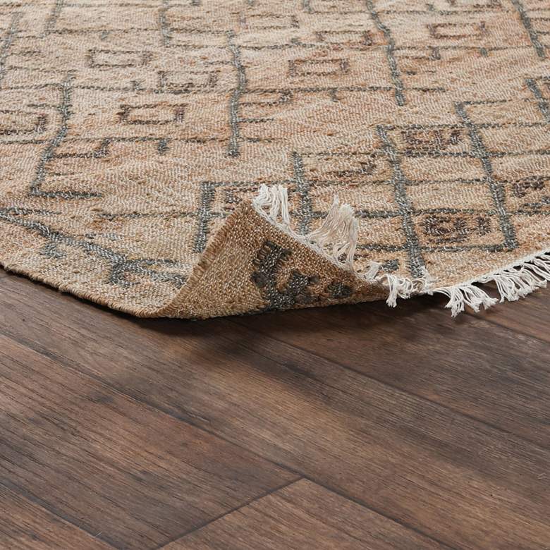 Image 5 Natural Fiber Accona 5'x8' Natural and Sage Indoor Area Rug more views