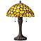 Natural Gemstone Yellow and Bronze Table Lamp