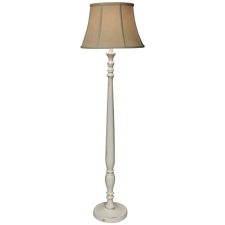 Image 1 Natural Light 65 1/2 inch July Jubilee Floor Lamp With Hopsack Shade