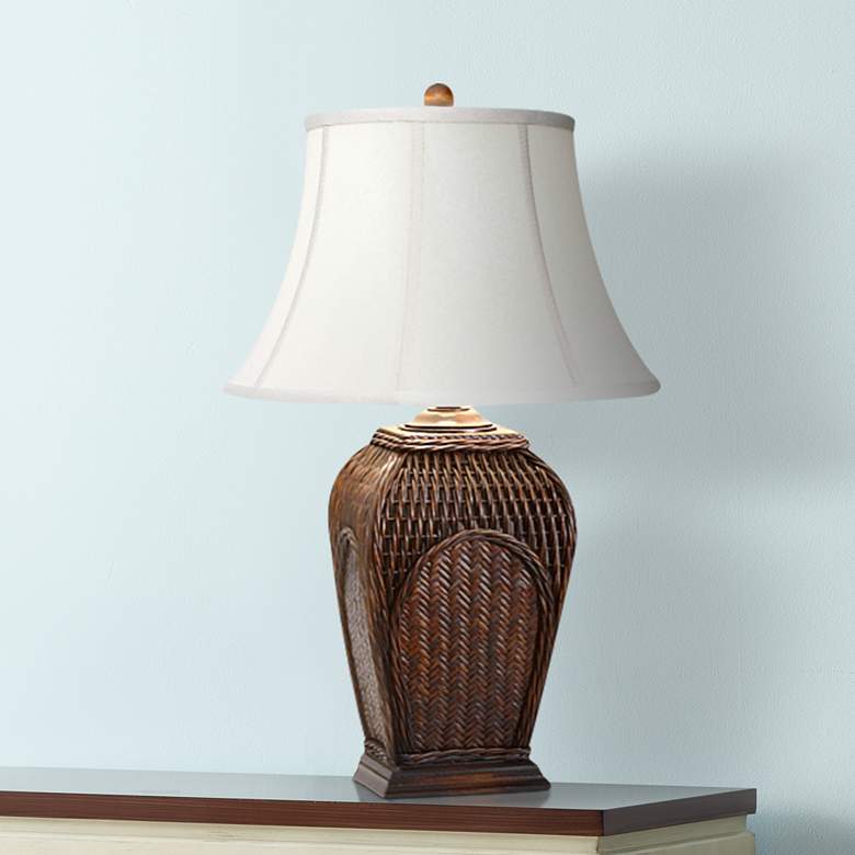 Image 1 Natural Light Bayside Woven Table Lamp