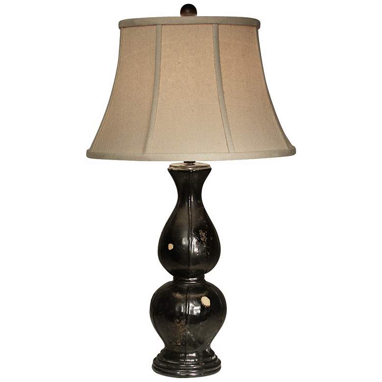 Image 1 Natural Light Briana Black Finish Ceramic Table Lamp