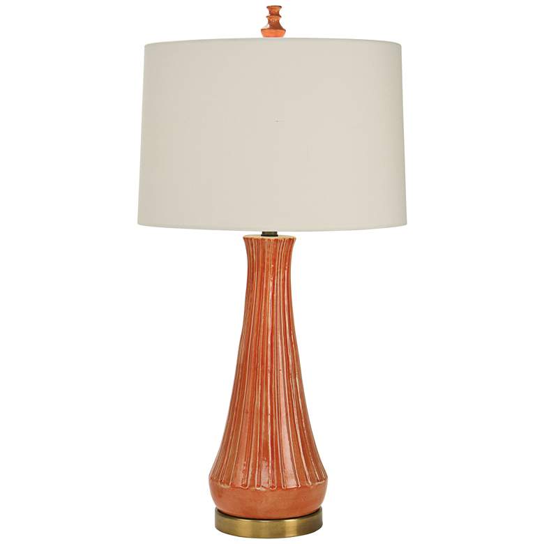 Image 1 Natural Light Capri Orange Ceramic Table Lamp