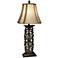 Natural Light Elephant Walk Wood Finish Table Lamp