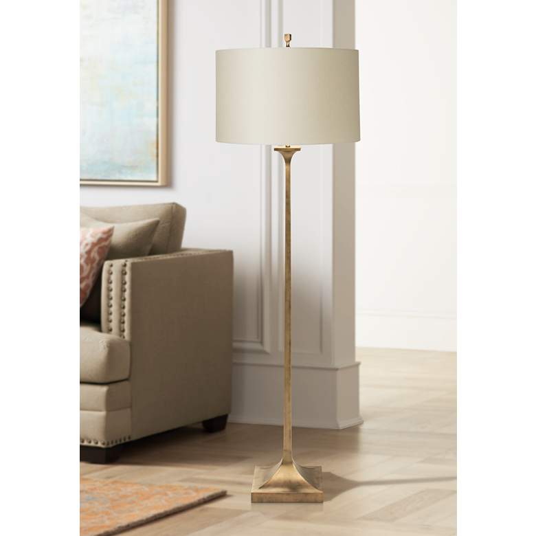 Image 1 Natural Light Gramercy 63 1/2 inch Gilded Gold Iron Metal Floor Lamp
