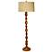 Natural Light Knob Hill Floor Lamp With Linen Drum Shade