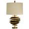 Natural Light Lily Pad Gilded Gold Iron Metal Table Lamp