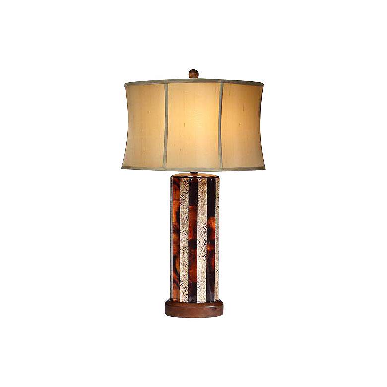 Image 1 Natural Light Neapolitan Oval Ceramic Table Lamp