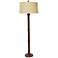 Natural Light Rattan Road Floor Lamp With Linen Shade