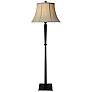 Natural Light Round Up Floor Lamp with Hopsack Bell Shade