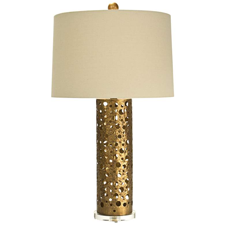 Image 1 Natural Light Shasta Gilded Gold Iron Metal Table Lamp