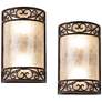2_Natural Mica 12 1/2" High Wall Sconce Fixtures Set of 2