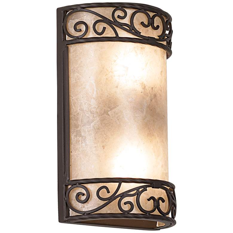 Image 6 Natural Mica 12 1/2 inch High Wall Sconce Fixtures Set of 2 more views