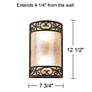 Natural Mica 12 1/2" High Wall Sconce Fixtures Set of 2