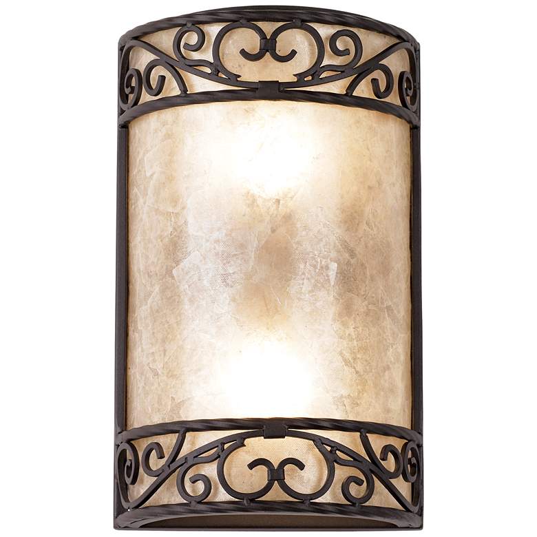 Natural Mica 12 1/2 inch High Wall Sconce Fixtures Set of 2 more views