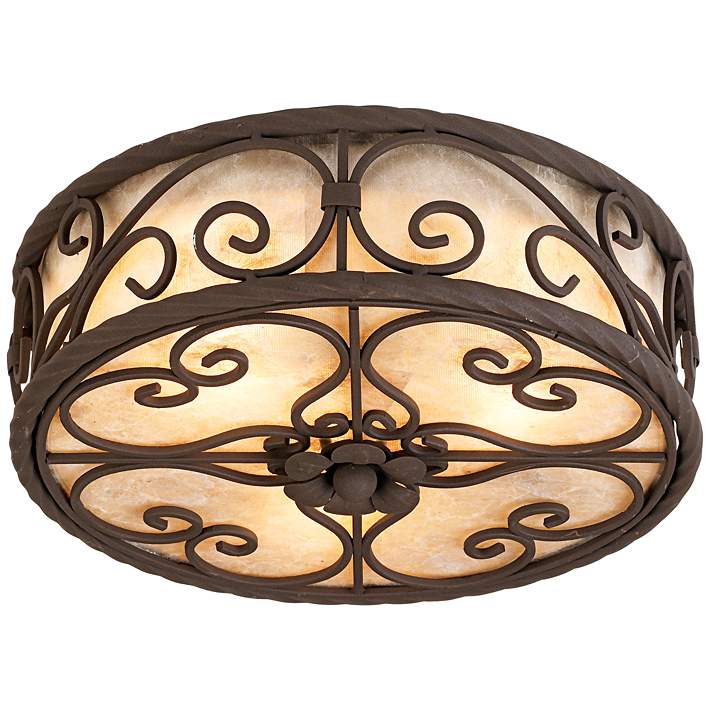 Onhandig bellen Meerdere Natural Mica Collection 12" Wide Ceiling Light Fixture - #91579 | Lamps Plus