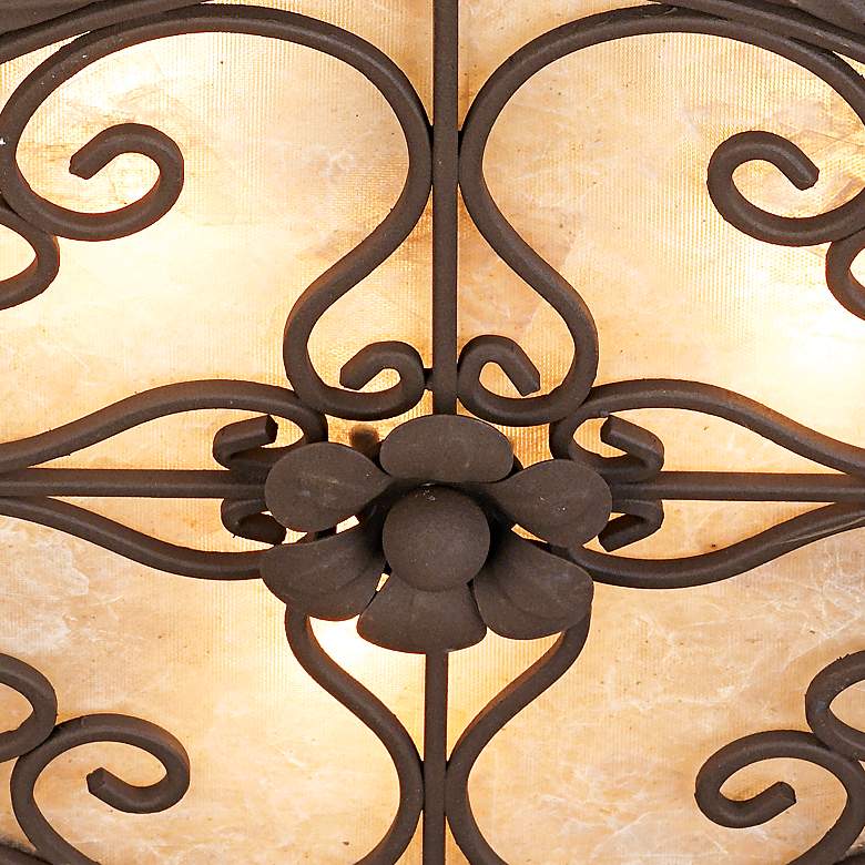Image 4 Natural Mica Collection 12 inch Wide Ceiling Light Fixture more views