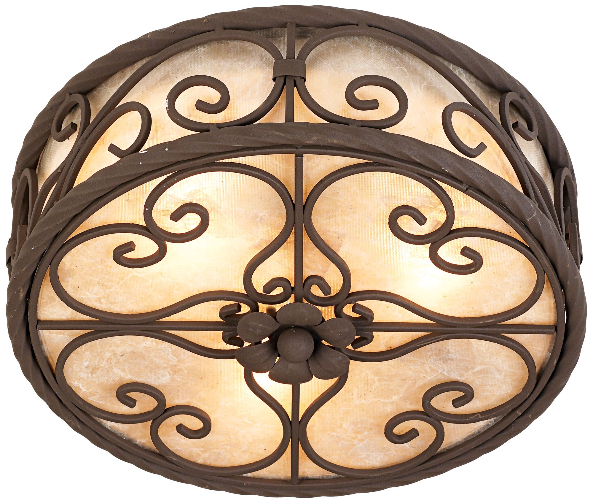 mica flush mount ceiling light