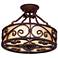 Natural Mica Collection 15" Wide Iron LED Ceiling Light