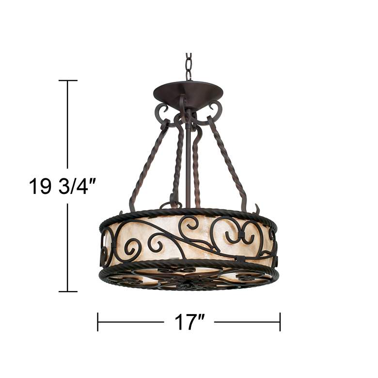 Natural Mica Collection 17&quot; Wide Pendant Chandelier more views